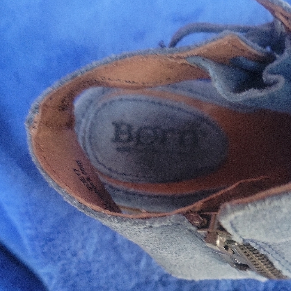 Born Blue Suede Ankle Booties - Picture 10 of 11